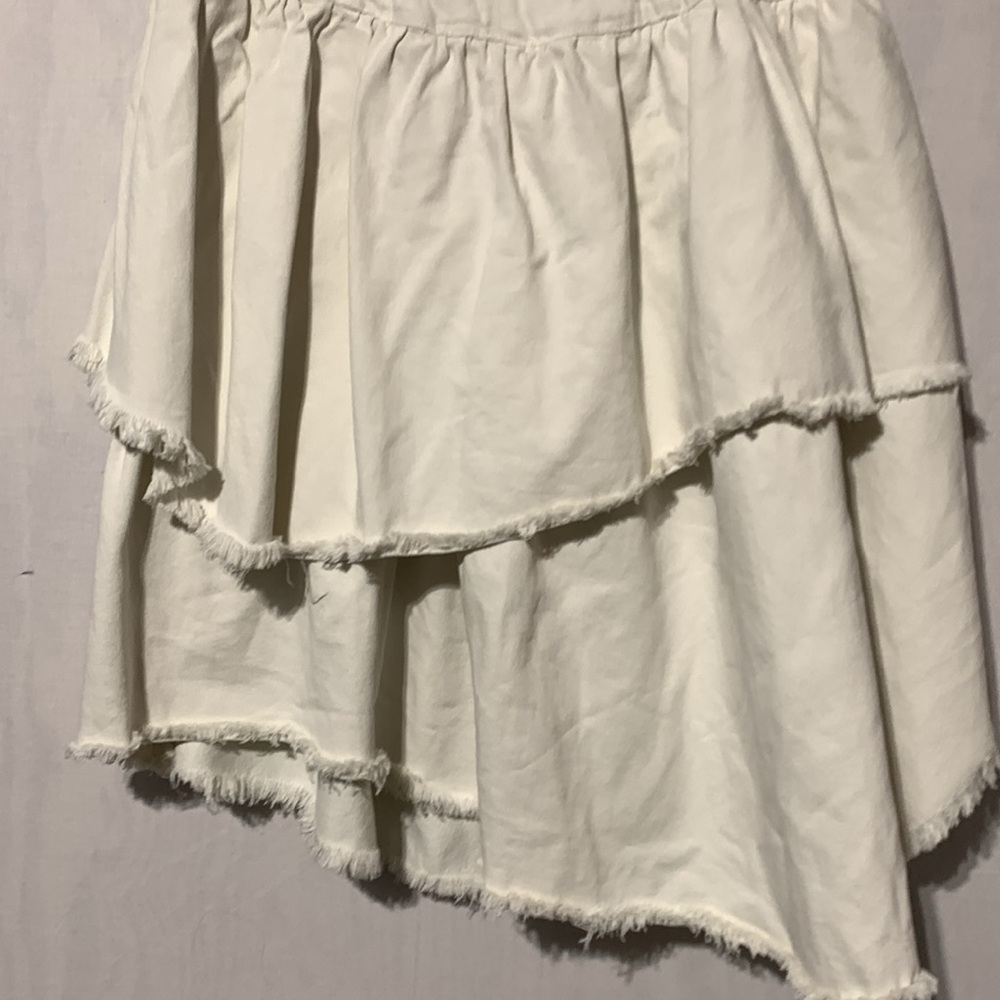Free People We the Free Cream Tiered Midi Skirt - Picture 8 of 9